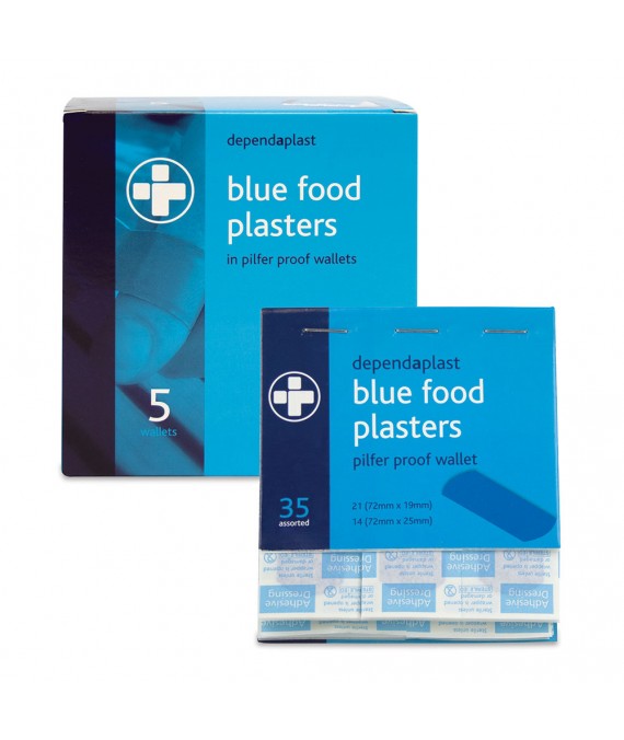 Blue Pilfer Proof Plasters - 5 Wallets