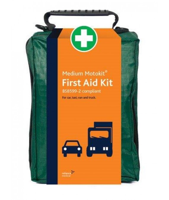 Motorists First Aid Kit Medium in Soft Case - British Std  - Medium BSI Motokit - Vehicle First Aid Kit BS8599-2