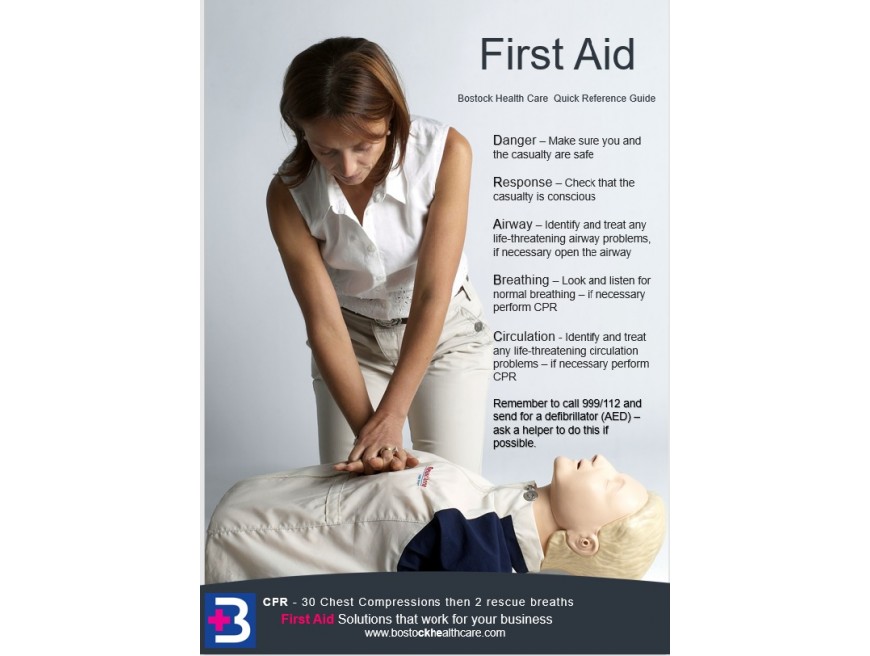 DR ABC Poster - Quick Reference First Aid Guide - Free First Aid Poster Printable