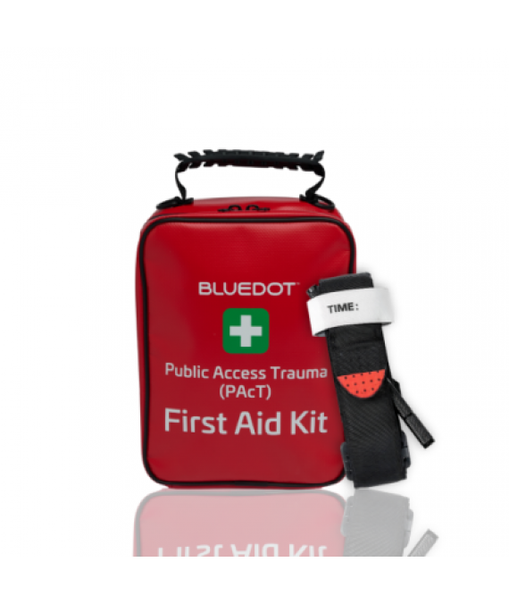 Public Access Trauma (PAcT) First Aid Kit in Red Bag