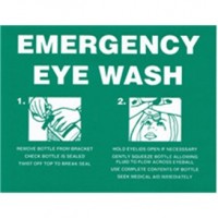 Adhesive Emergency Eyewash Sign  150 x 120mm