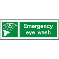 Emergency Eyewash Adhesive Sign 300 x 100mm