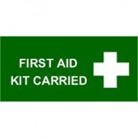 First Aid Kit Carried Sign