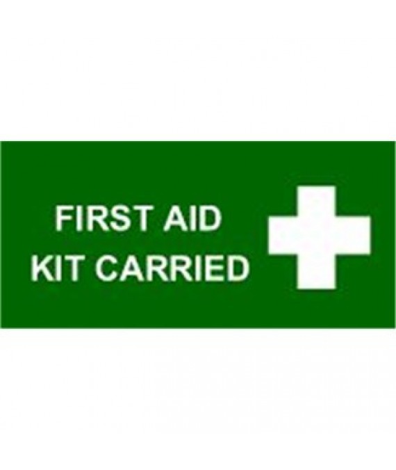 First Aid Kit Carried Sign